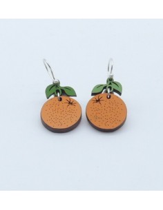 Wooden macramé design dangle hook earrings - The Garden...