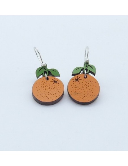 Wooden macramé design dangle hook earrings - The Garden of Azahar Collection