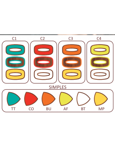 Wooden vintage design stud dangle earrings - The 70´s Collection