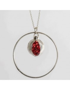 Silver necklace with Granada charm and ring - The María...