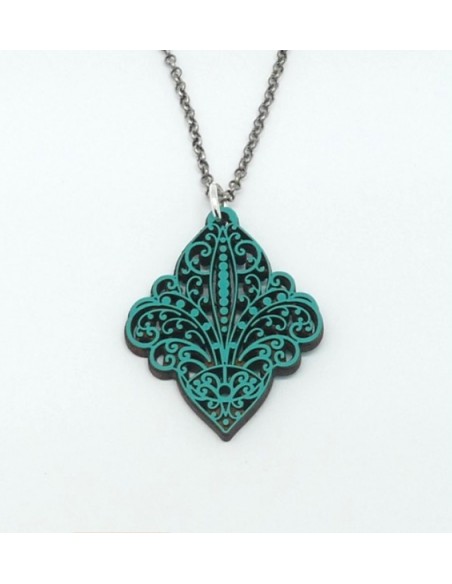 Wooden pendant necklace - The Lusos Collection