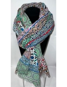 Mini cotton foulard - Granada Mosaic Design