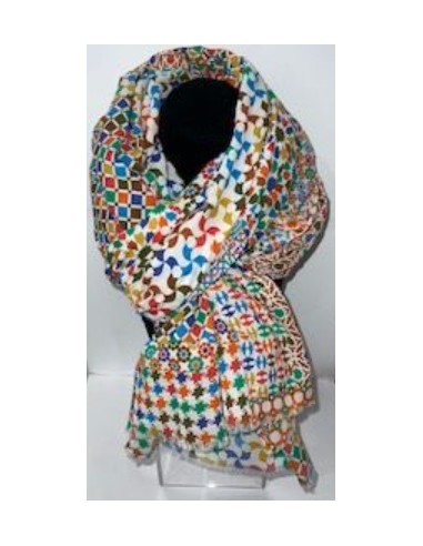 Cotton foulard - Granada Mosaic design