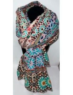 Cotton foulard - Granada Mosaic design