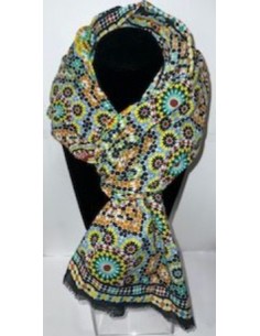 Mini cotton foulard - Granada Mosaic Design