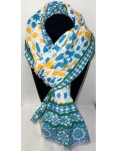 Mini cotton foulard - Granada Mosaic Design