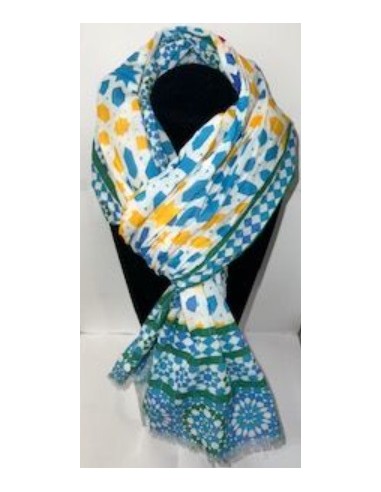 Mini cotton foulard - Granada Mosaic...