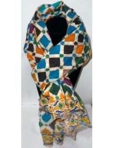 Cotton foulard - Granada Mosaic design