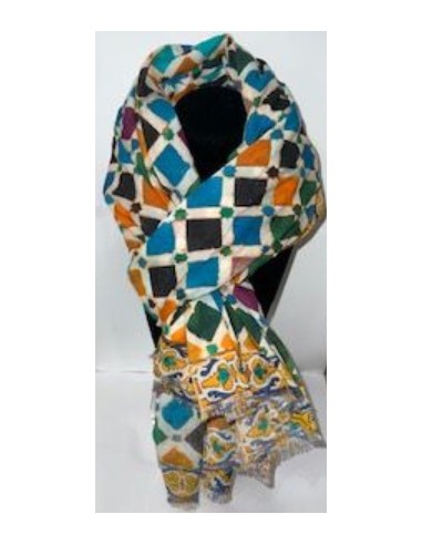 Cotton foulard - Granada Mosaic design