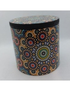 Large cylindrical Taracea design wooden jar - The Mosaics...