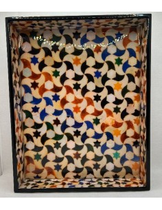 Rectangular Taracea design wooden tray T.5 - The Mosaics...