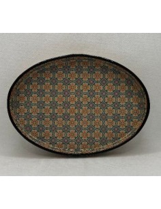 Oval Taracea design wooden tray T.1 - The Mosaics of the...