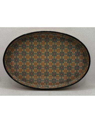 Oval Taracea design wooden tray T.3 -...