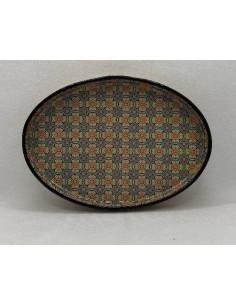 Oval Taracea design wooden tray T.2 - The Mosaics of the...