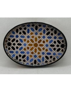 Oval Taracea design wooden tray T.1 - The Mosaics of the...