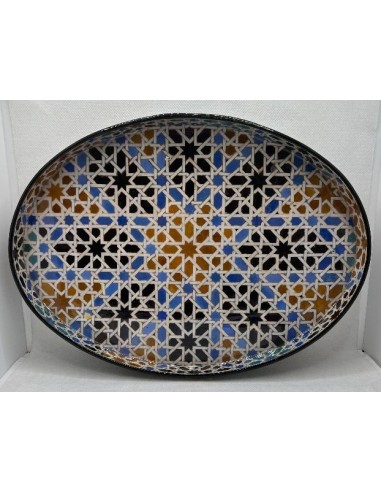 Oval Taracea design wooden tray T.4 -...