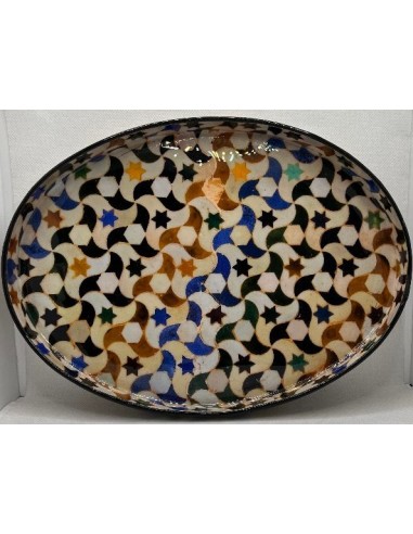 Oval Taracea design wooden tray T.4 -...