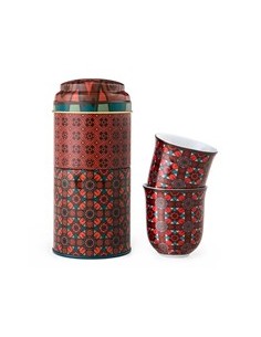 Metal tin with two 90ml coffee cups - The Vagabonde...