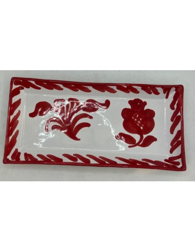 10.5X22.5cm Ceramic Tray - Red...