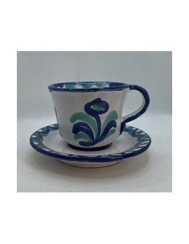 Cup and Saucer set - Blue and Green...