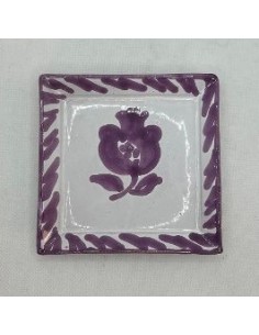 Plato llano cuadrado - Morado