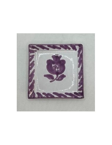 Small Ceramic square plate - Purple...