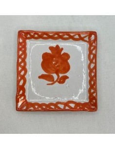 Plato llano cuadrado - Naranja