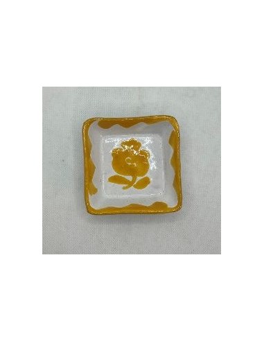 Small Ceramic square bowl - Yellow...