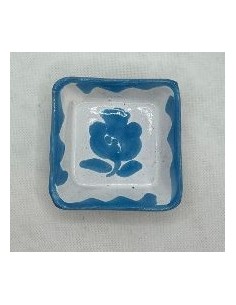 Small Ceramic square bowl - Turquoise Fajalauza design