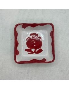 Plato hondo cuadrado - Rojo