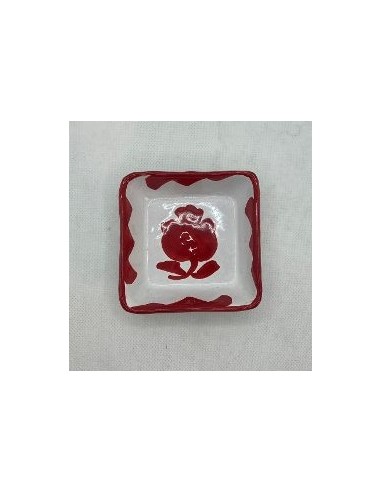Small Ceramic square bowl - Red...