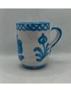 Ceramic mug with handle - Turquoise Fajalauza design