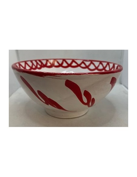 Large Ceramic salad bowl - Red Fajalauza design