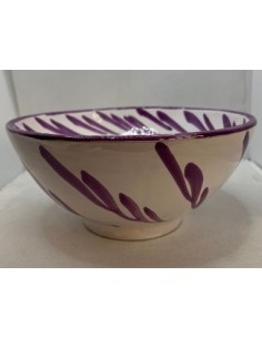 Large Ceramic salad bowl - Purple Fajalauza design 2