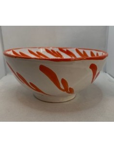 Large Ceramic salad bowl - Orange Fajalauza design 2