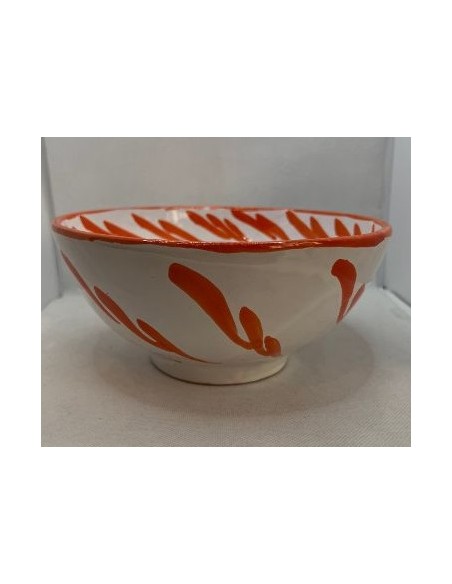 Large Ceramic salad bowl - Orange Fajalauza design