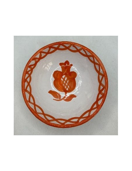 Medium Ceramic bowl - Orange Fajalauza design