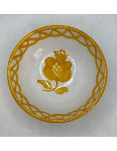 Medium Ceramic bowl - Yellow Fajalauza design
