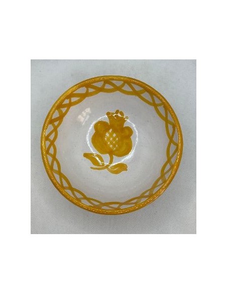 Medium Ceramic bowl - Yellow Fajalauza design