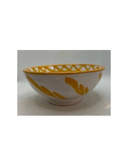 Medium Ceramic bowl - Yellow Fajalauza design