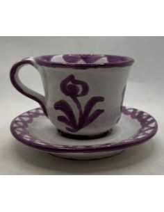 Taza con plato - Morada