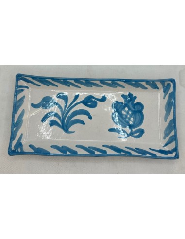 10.5X22.5cm Ceramic Tray - Turquoise...