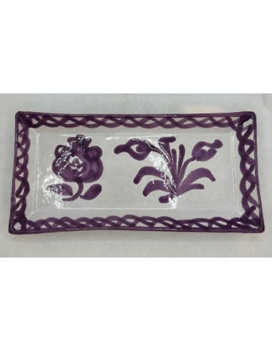 10.5X22.5cm Ceramic Tray - Purple...