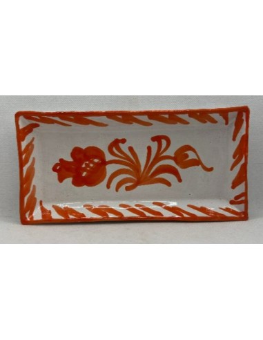 10.5X22.5cm Ceramic Tray - Orange...