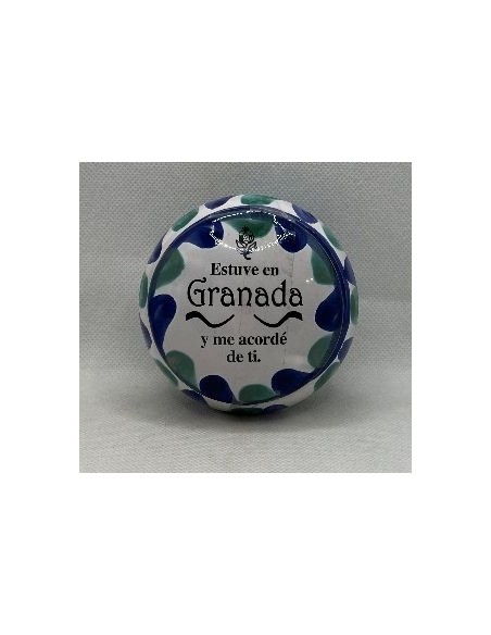 Ceramic Jewelry box - Blue and Green Fajalauza design