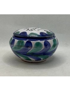 Ceramic Jewelry box - Blue and Green Fajalauza design 2