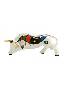 Mini Altamira inspired bull figurine with metallic horns...