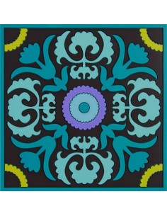 Silicone Coaster - Nassij design - 17.5x17.5cm