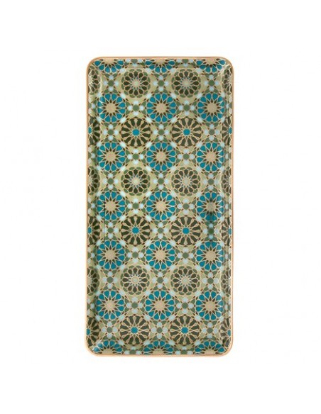 Porcelain rectangular tray - The Andalusia Collection - 24x12cm