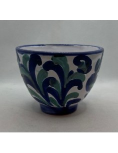 Ceramic Breakfast bowl - Blue and Green Fajalauza design